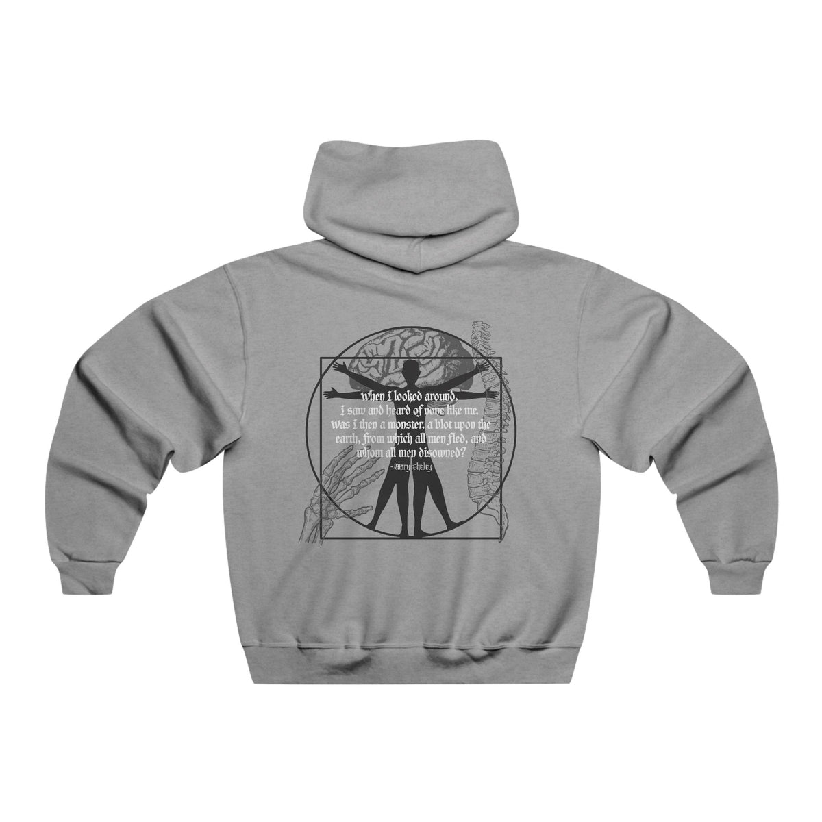 Mary Shelley Frankenstein Quote Hoodie – Gothic Literary Sweatshirt