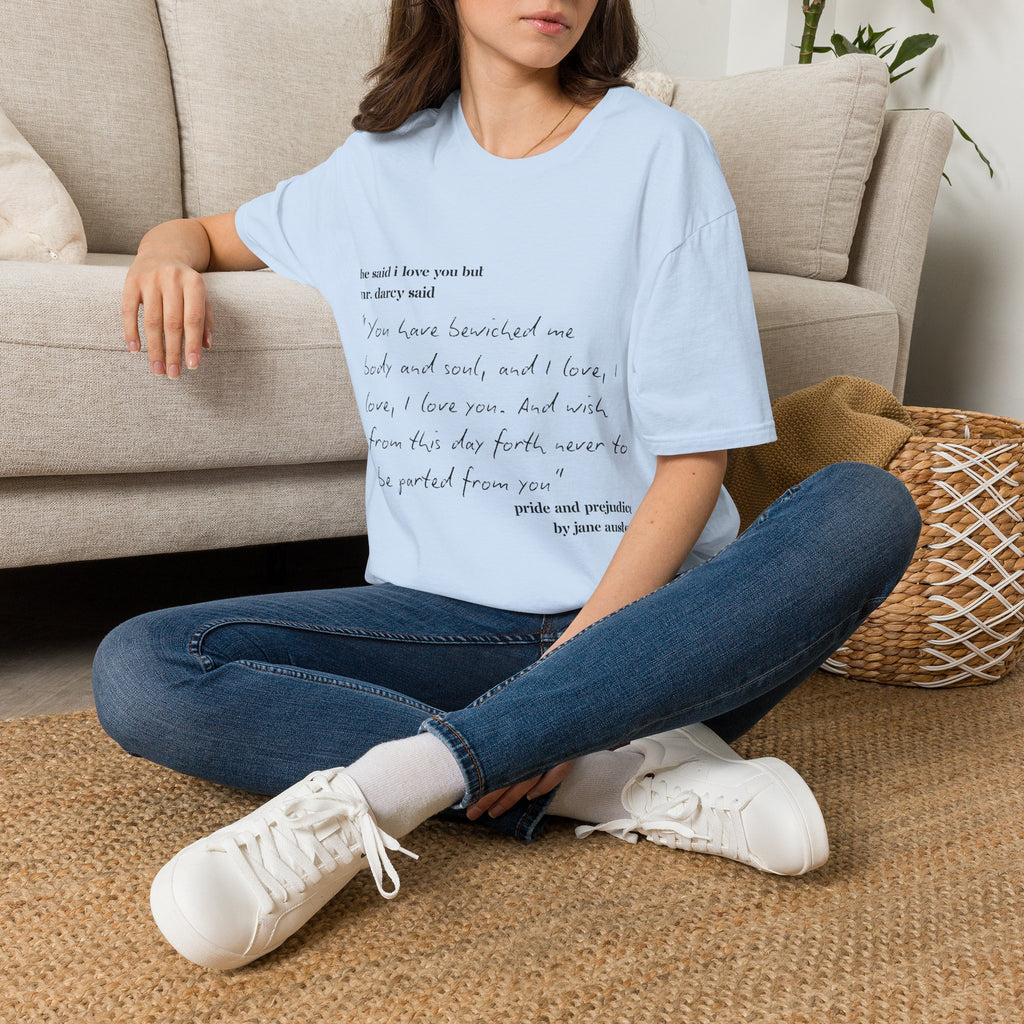Jane Austen Pride and Prejudice Quote T-Shirt — 'You have bewitched me' Literary Tee