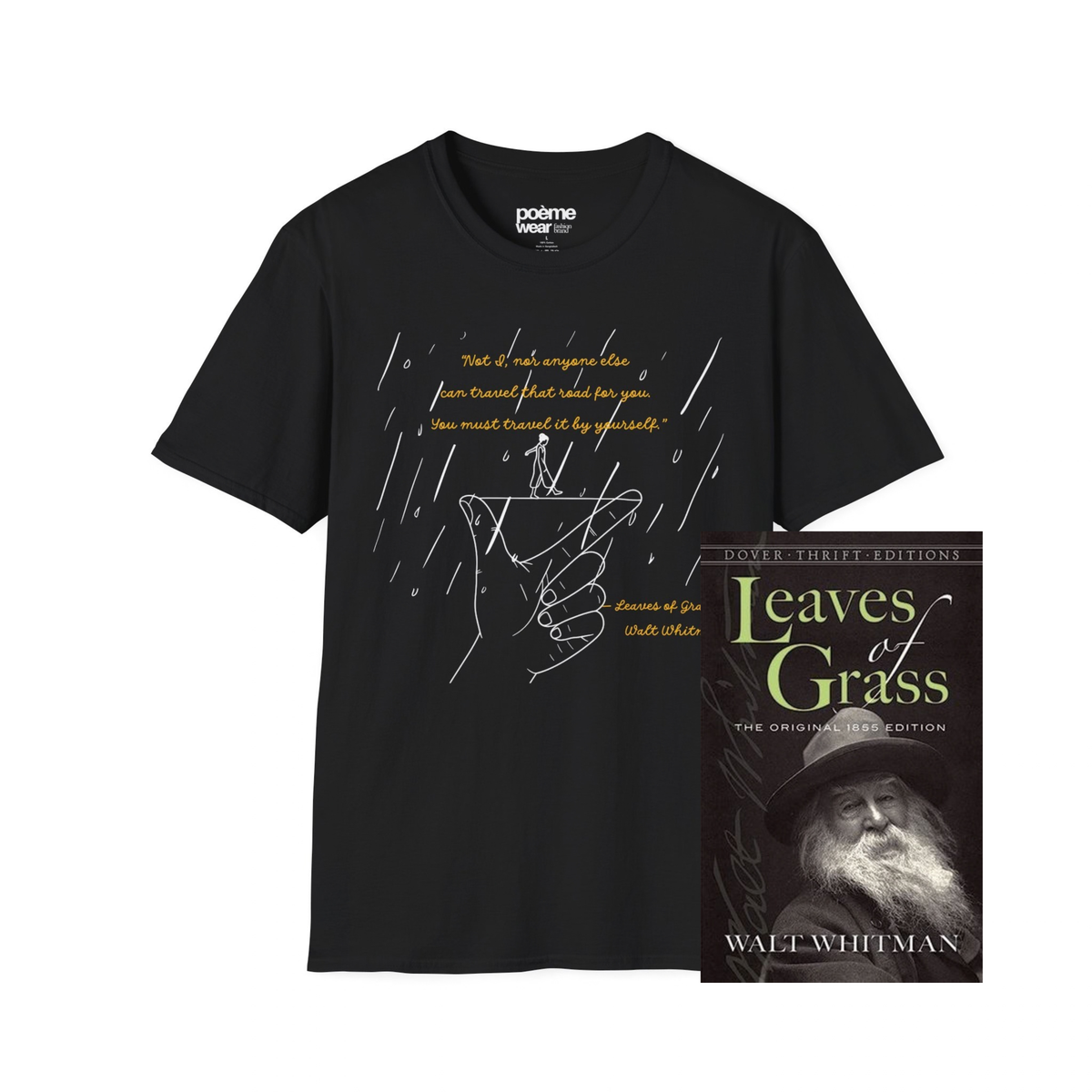 Walt Whitman “You Must Travel It by Yourself” T-Shirt | Leaves of Grass