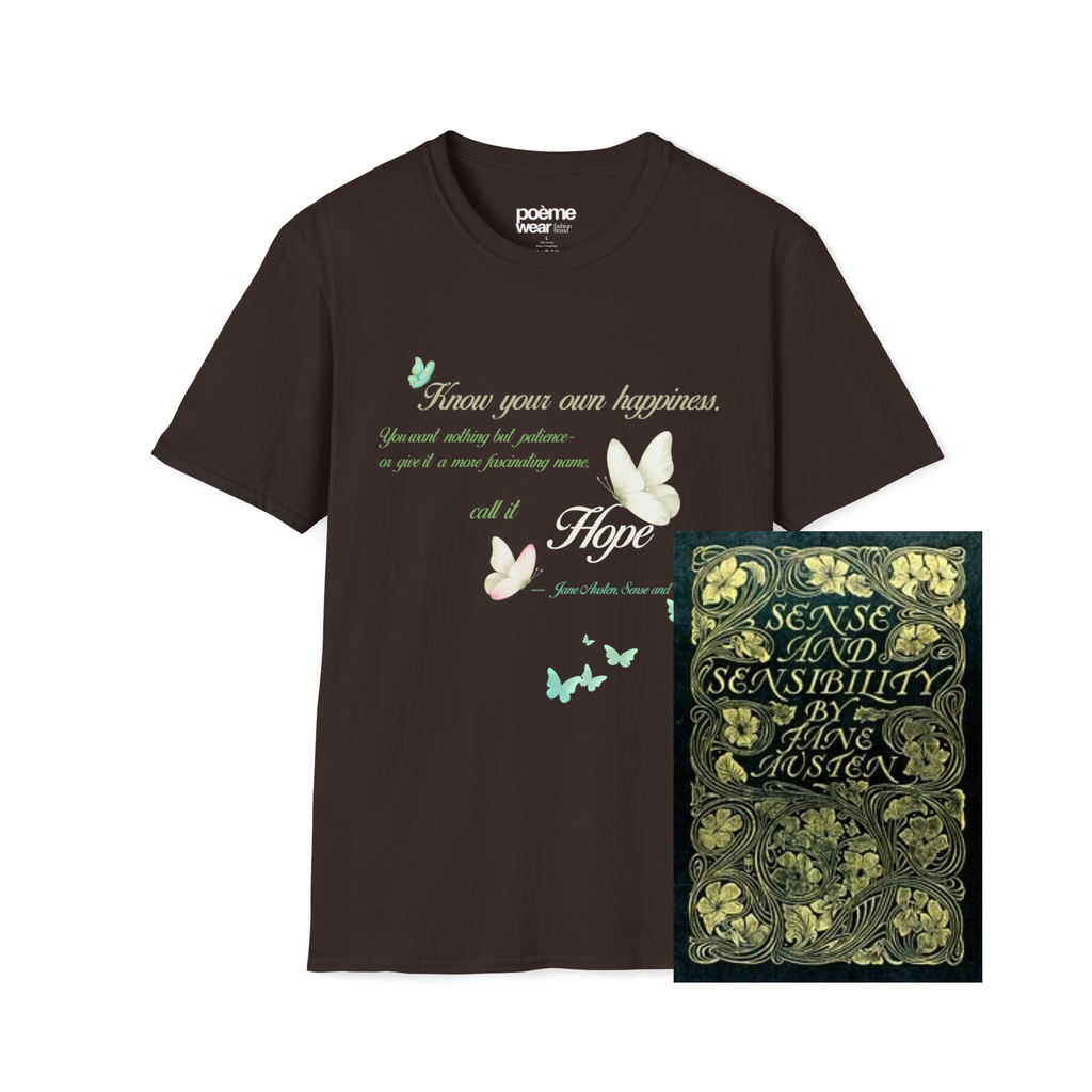Jane Austen “Know Your Own Happiness” T-Shirt | Sense and Sensibility